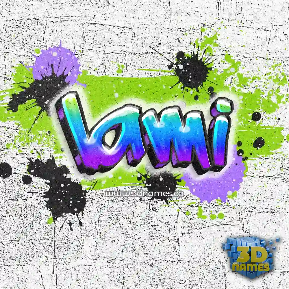 lami in Graffiti Grunge style - 3D name wallpaper