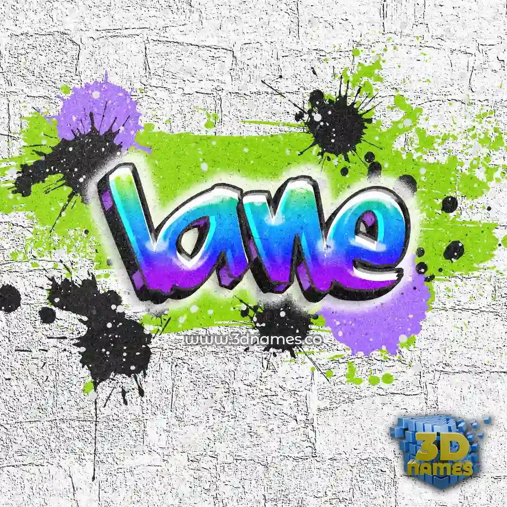 lane in Graffiti Grunge style - 3D name wallpaper