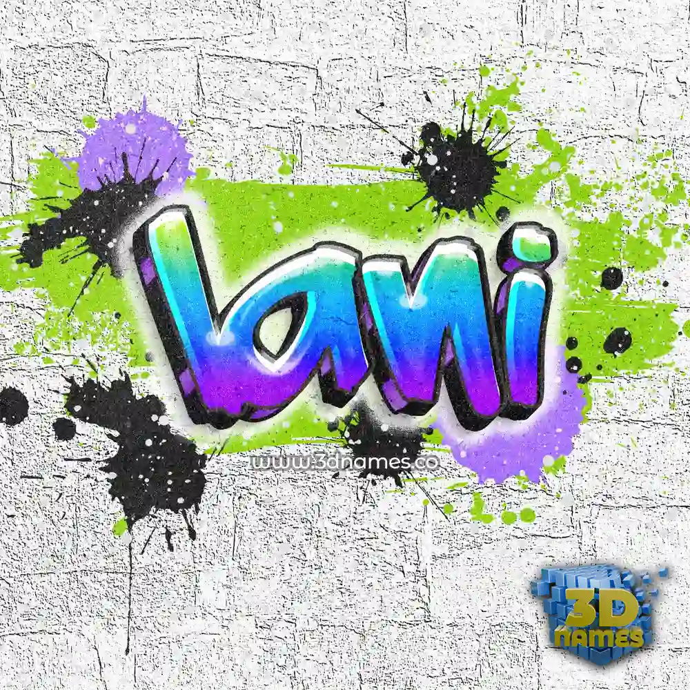 lani in Graffiti Grunge style - 3D name wallpaper