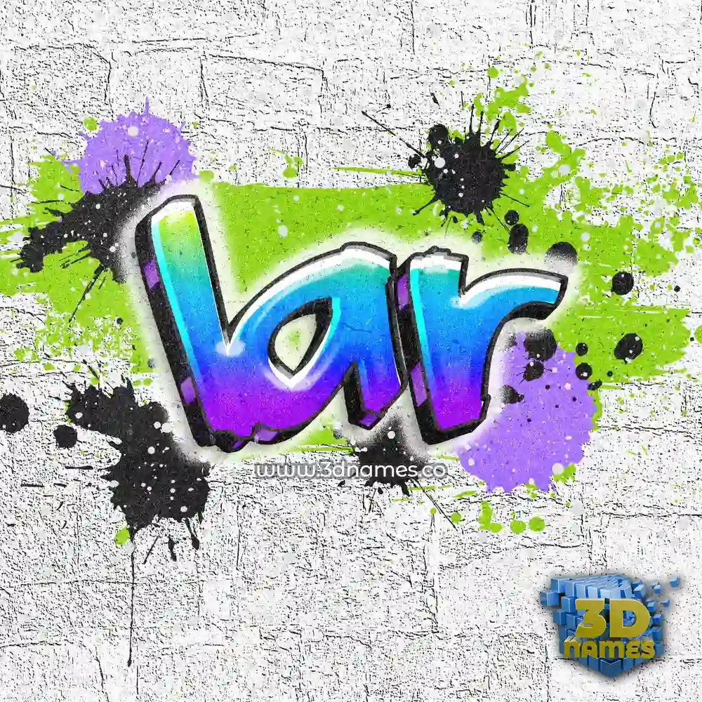 lar in Graffiti Grunge style - 3D name wallpaper