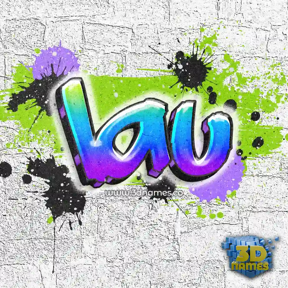 lau in Graffiti Grunge style - 3D name wallpaper
