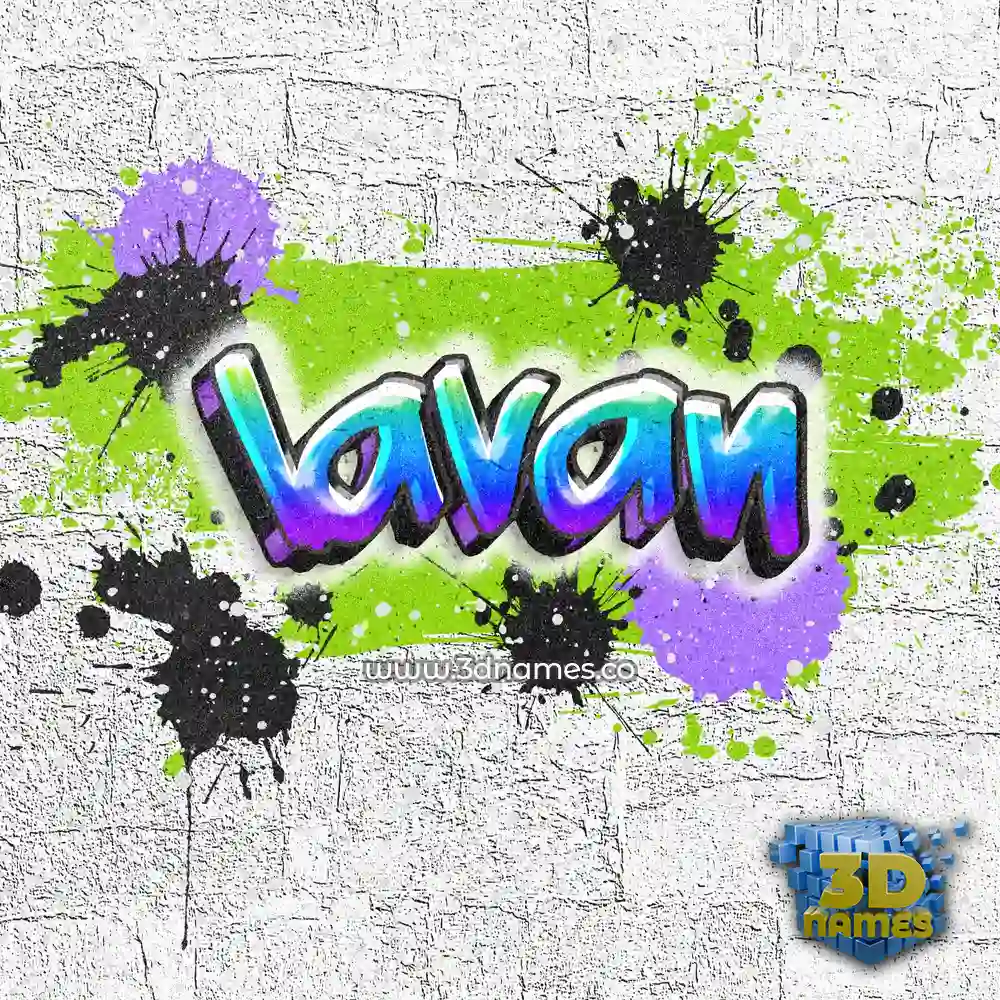 lavan in Graffiti Grunge style - 3D name wallpaper