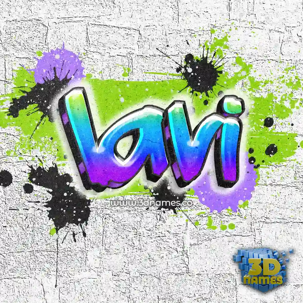 lavi in Graffiti Grunge style - 3D name wallpaper
