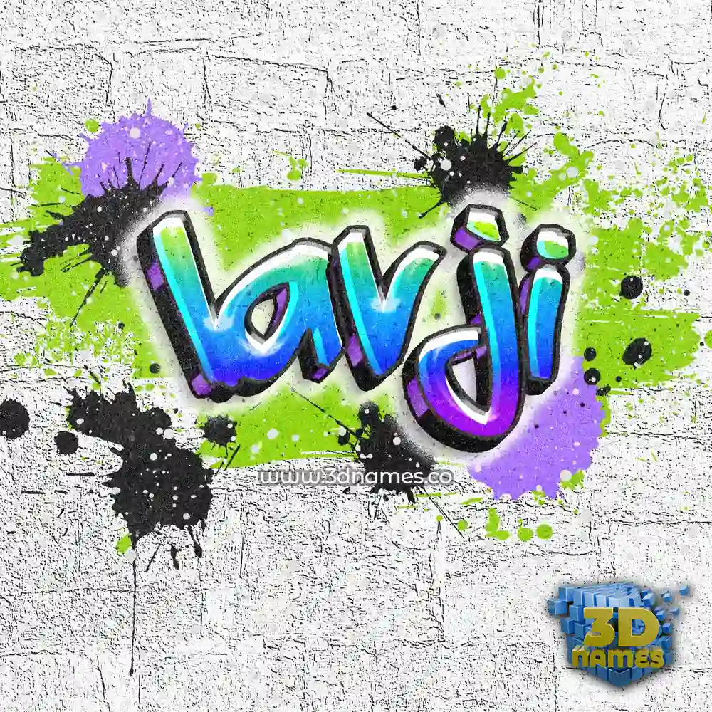 lavji in Graffiti Grunge style - 3D name wallpaper