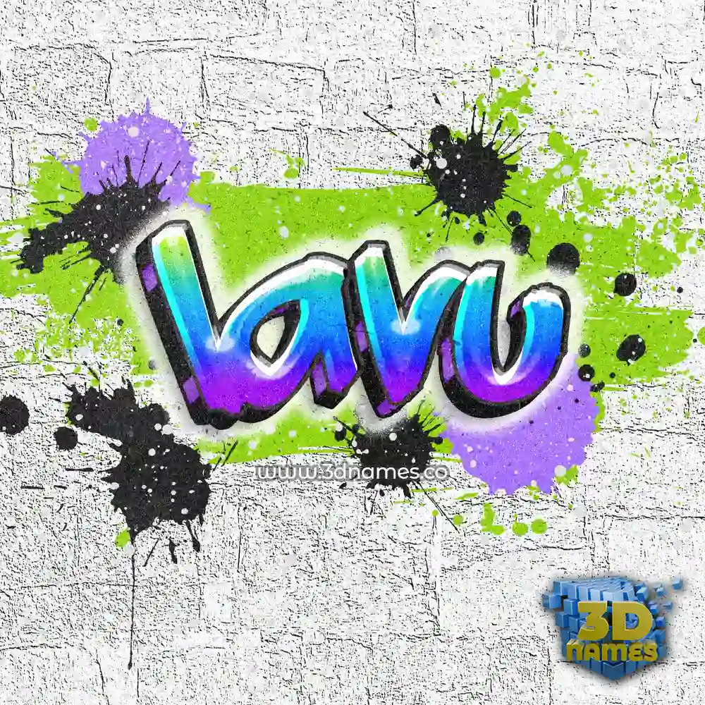 lavu in Graffiti Grunge style - 3D name wallpaper