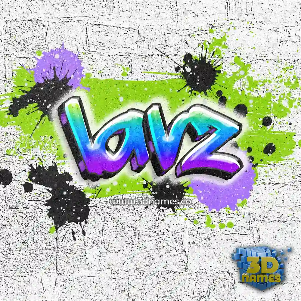 lavz in Graffiti Grunge style - 3D name wallpaper