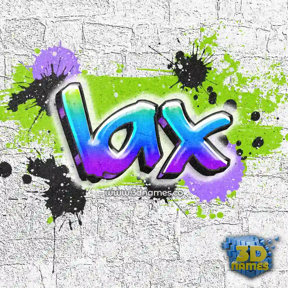 lax in Graffiti Grunge style - 3D name wallpaper