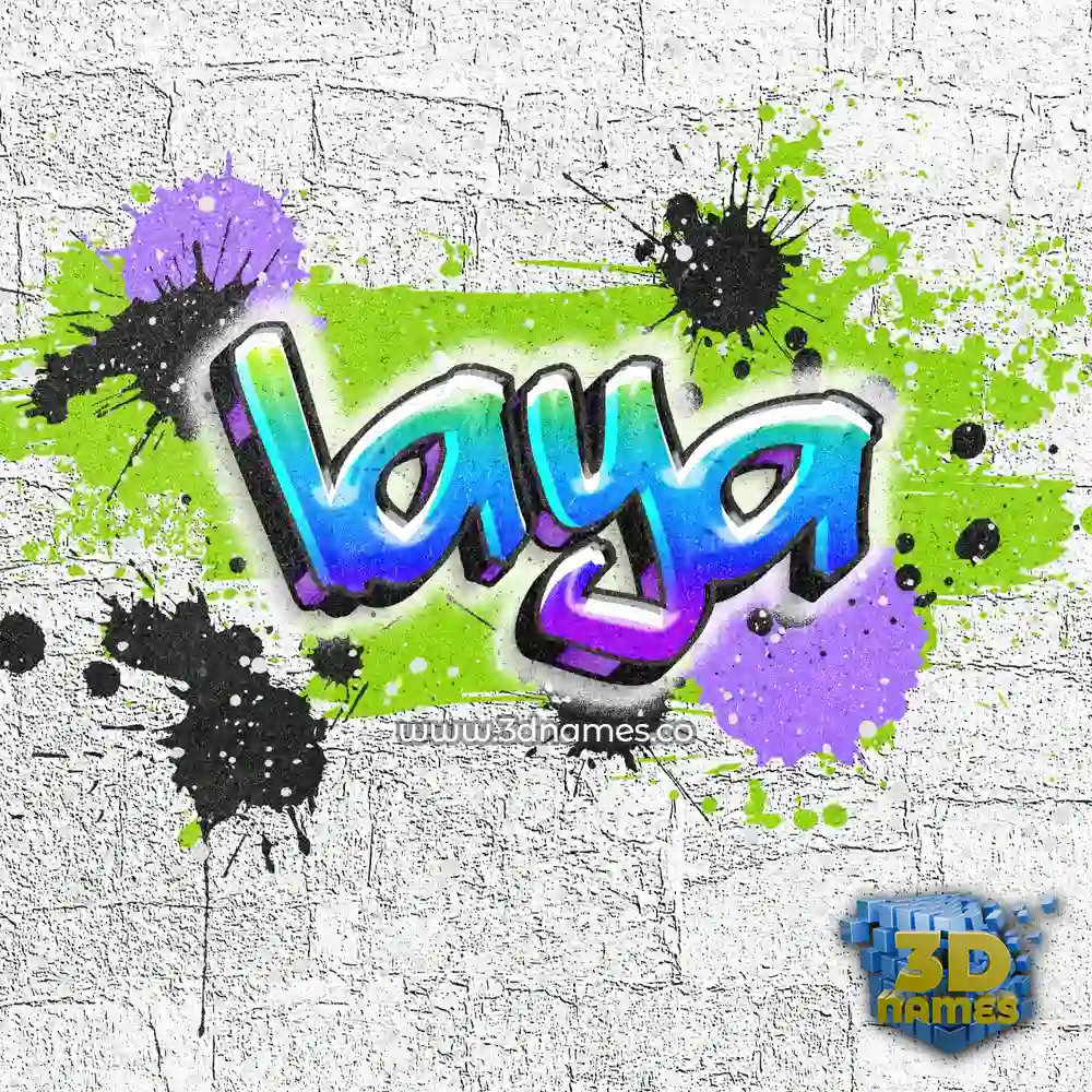 laya in Graffiti Grunge style - 3D name wallpaper