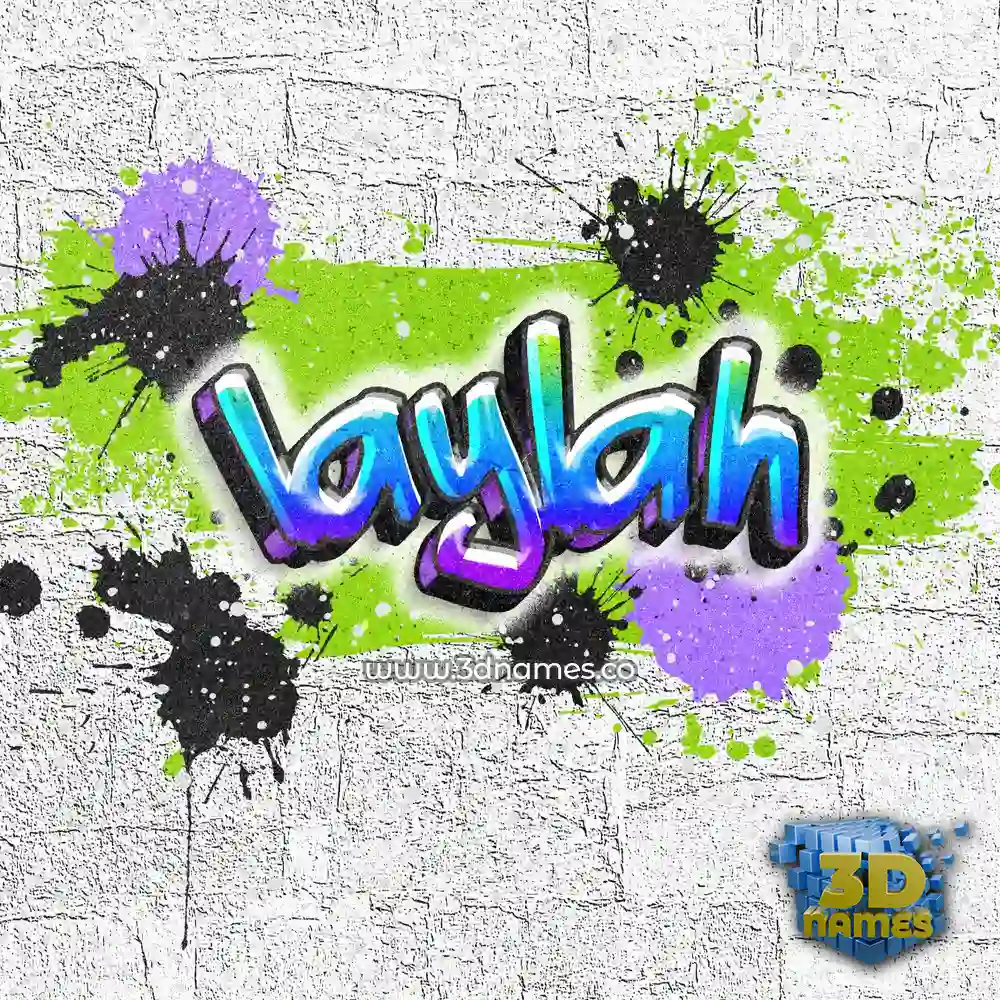 laylah in Graffiti Grunge style - 3D name wallpaper