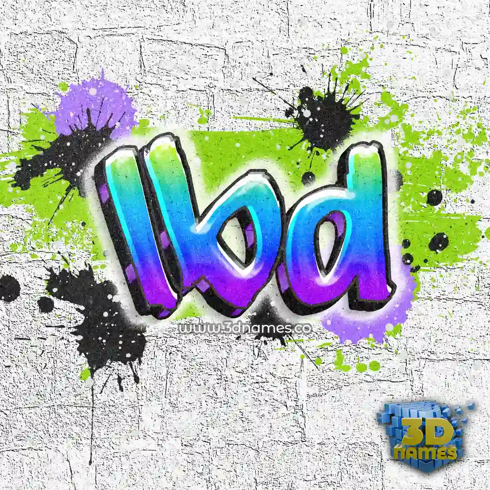 lbd in Graffiti Grunge style - 3D name wallpaper