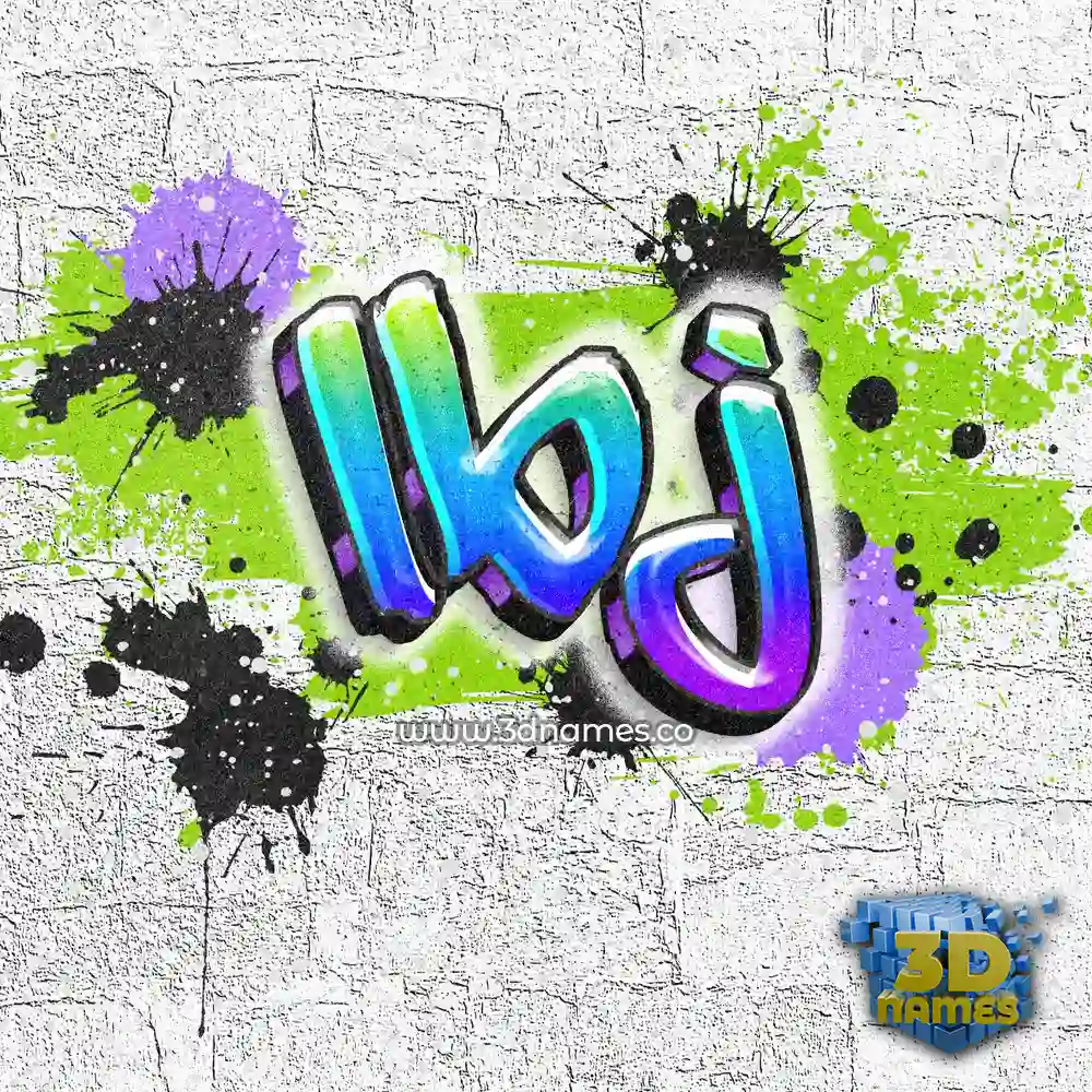 lbj in Graffiti Grunge style - 3D name wallpaper