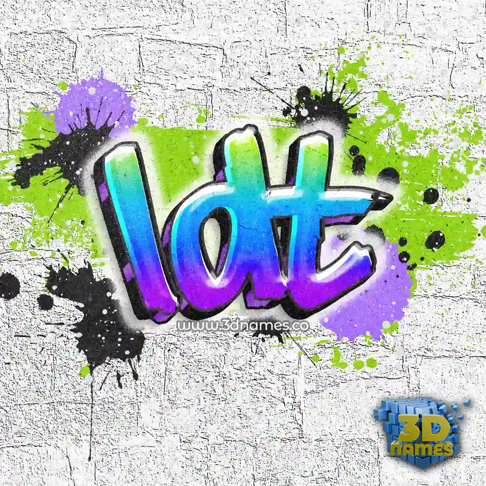 ldt in Graffiti Grunge style - 3D name wallpaper