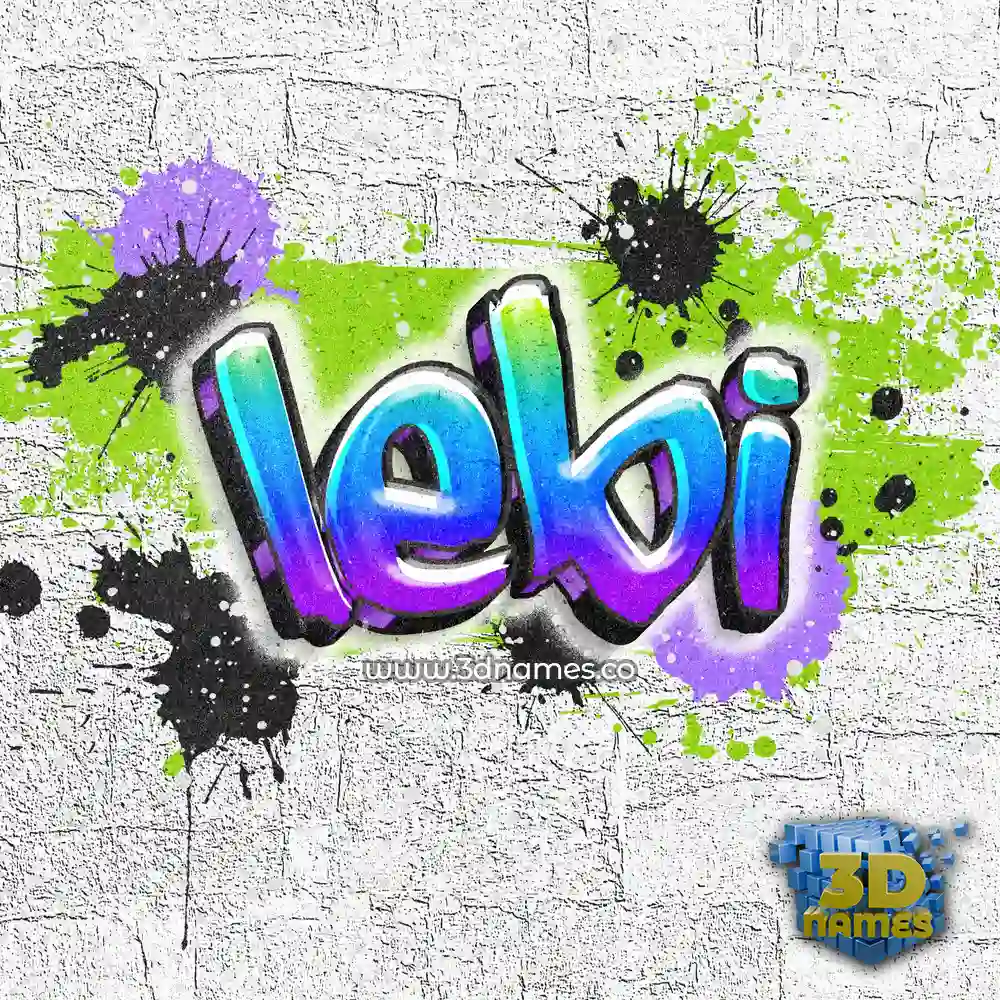 lebi in Graffiti Grunge style - 3D name wallpaper