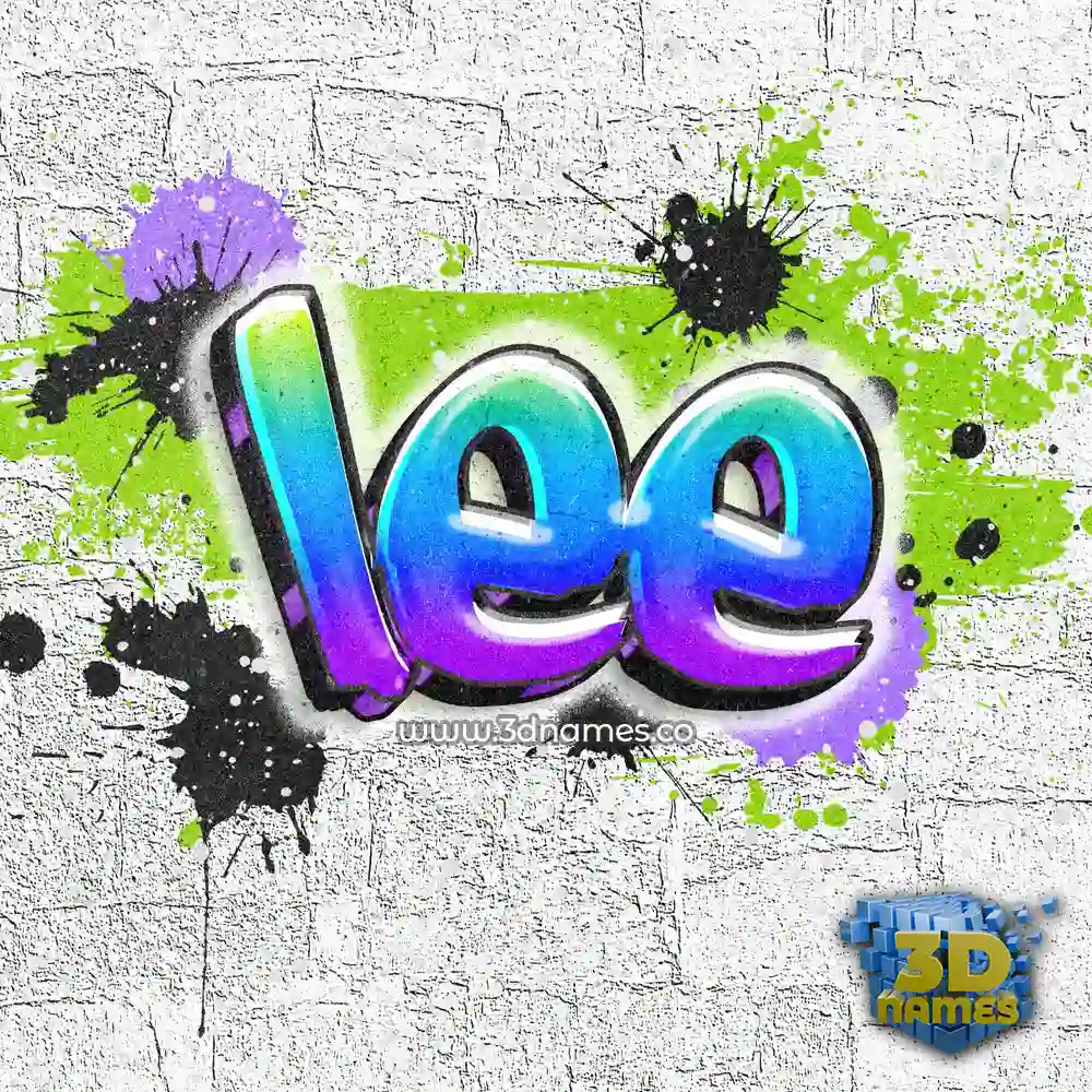 lee in Graffiti Grunge style - 3D name wallpaper