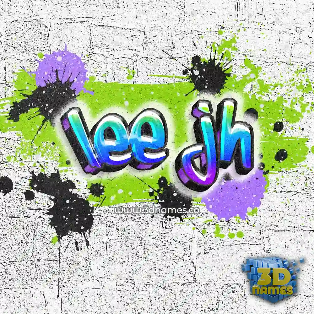 lee jh in Graffiti Grunge style - 3D name wallpaper