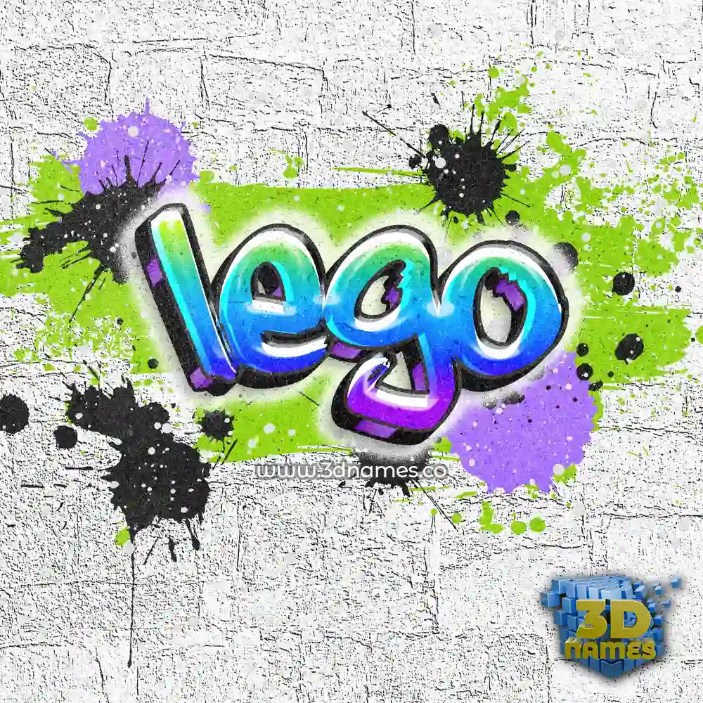 lego in Graffiti Grunge style - 3D name wallpaper