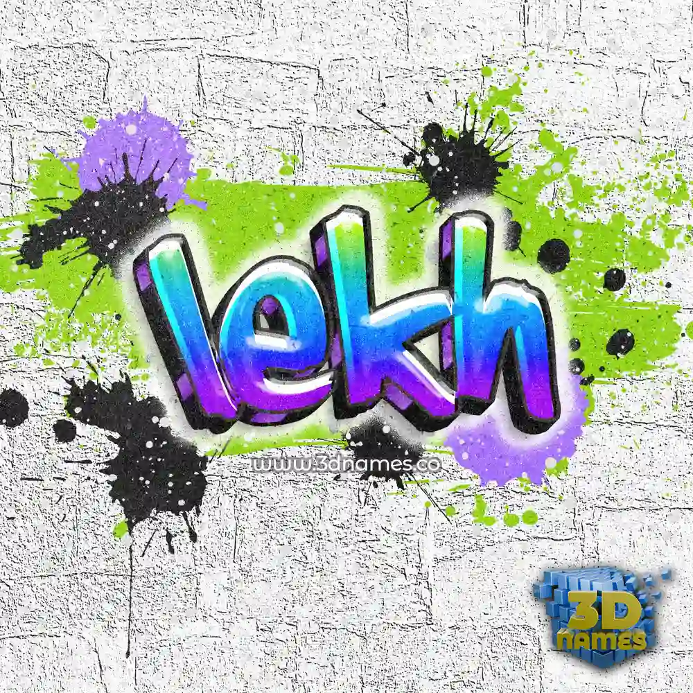 lekh in Graffiti Grunge style - 3D name wallpaper