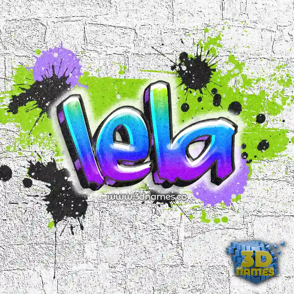 lela in Graffiti Grunge style - 3D name wallpaper
