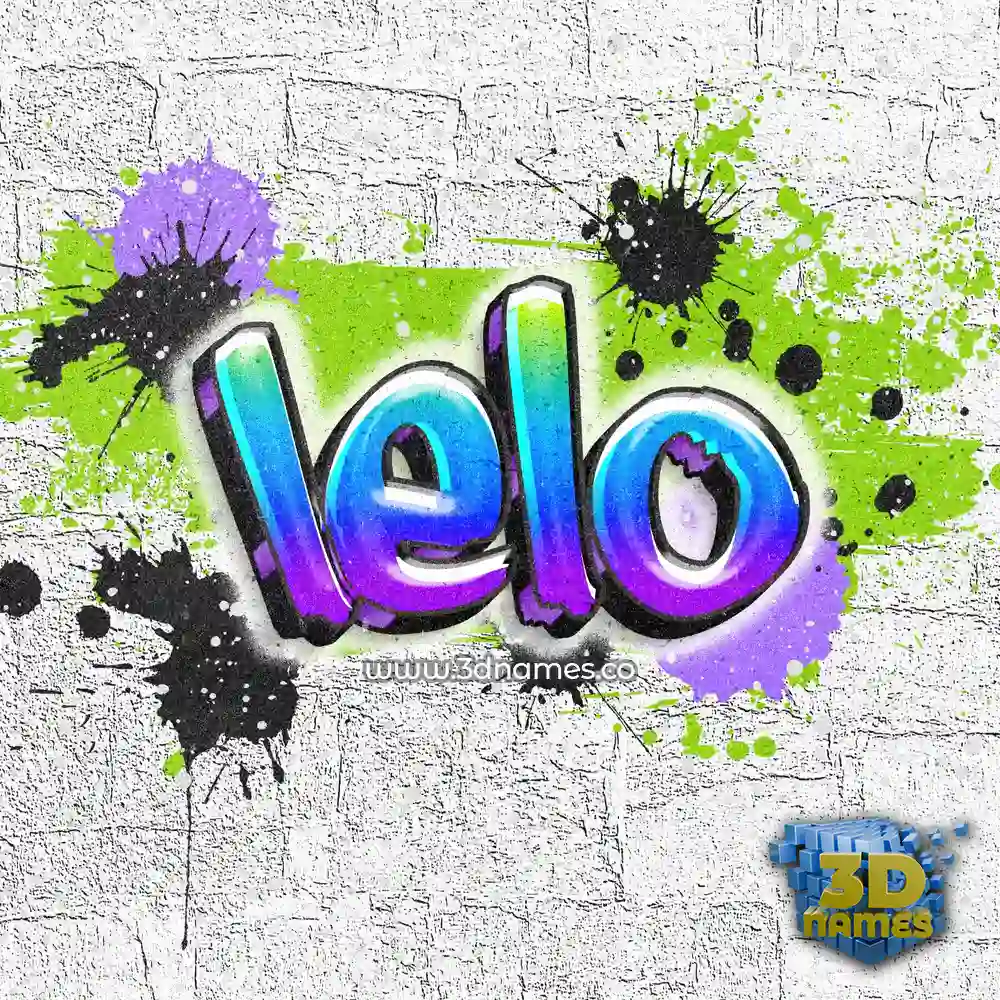 lelo in Graffiti Grunge style - 3D name wallpaper