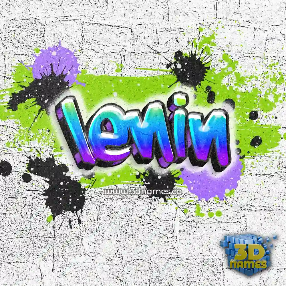 lenin in Graffiti Grunge style - 3D name wallpaper