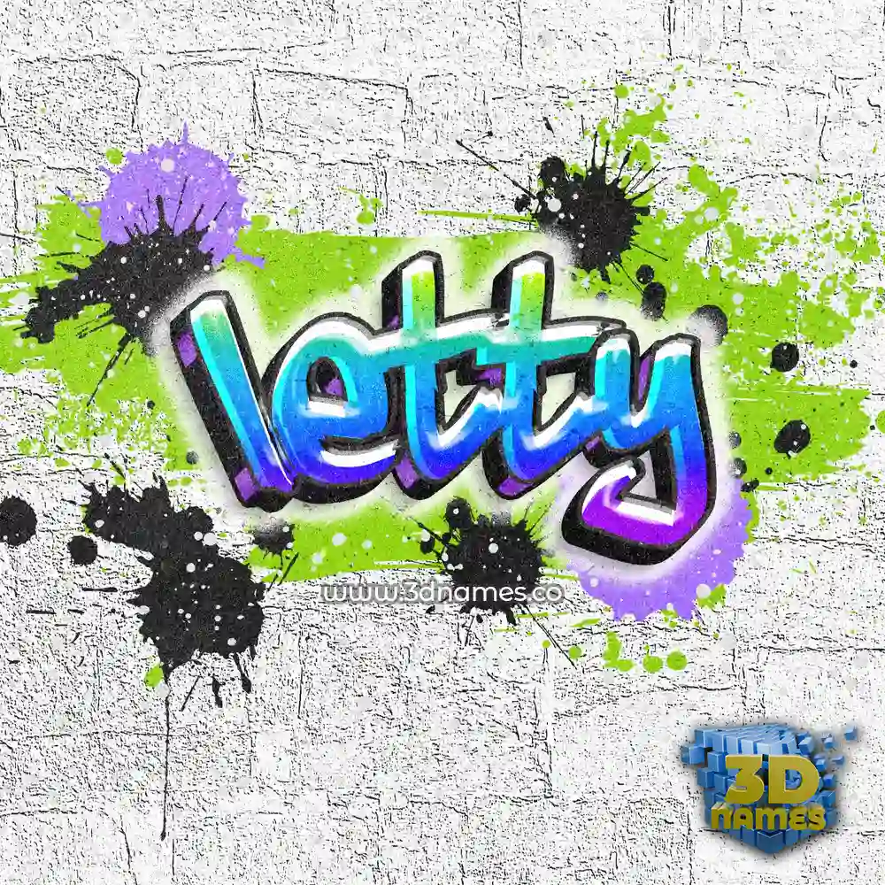 letty in Graffiti Grunge style - 3D name wallpaper