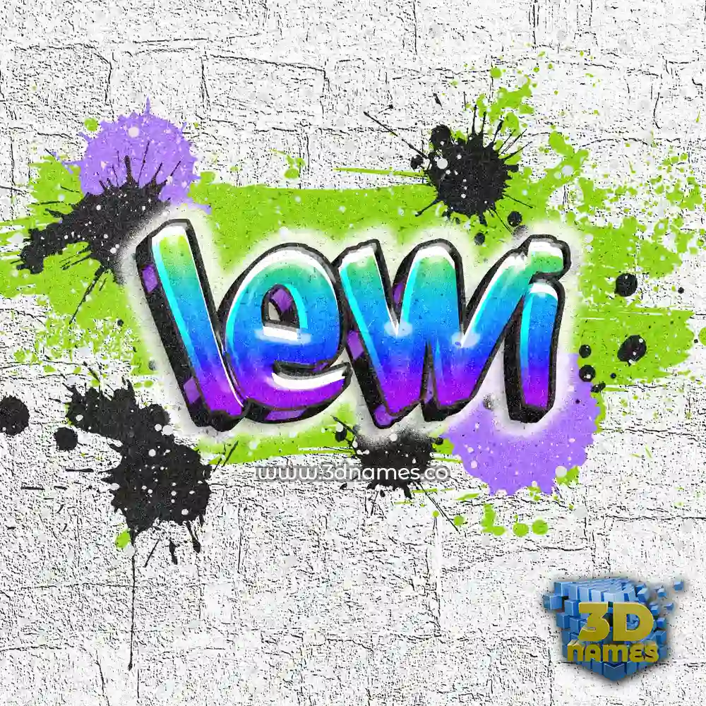lewi in Graffiti Grunge style - 3D name wallpaper