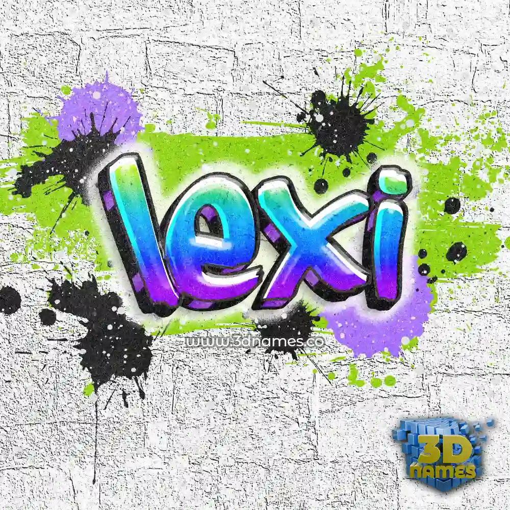 lexi in Graffiti Grunge style - 3D name wallpaper
