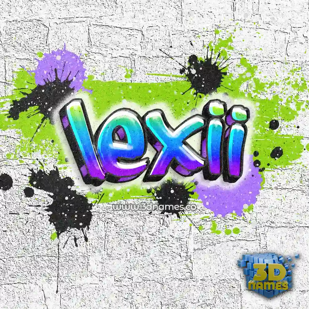 lexii in Graffiti Grunge style - 3D name wallpaper