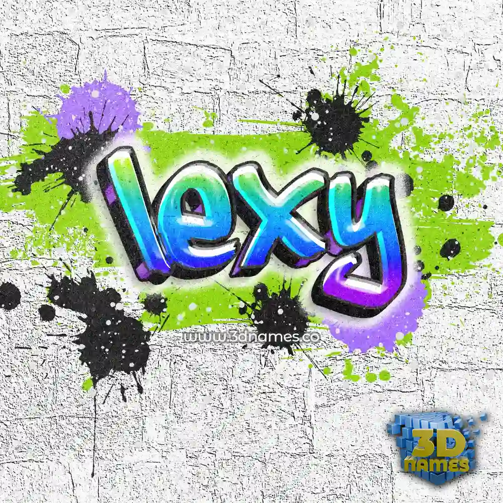 lexy in Graffiti Grunge style - 3D name wallpaper