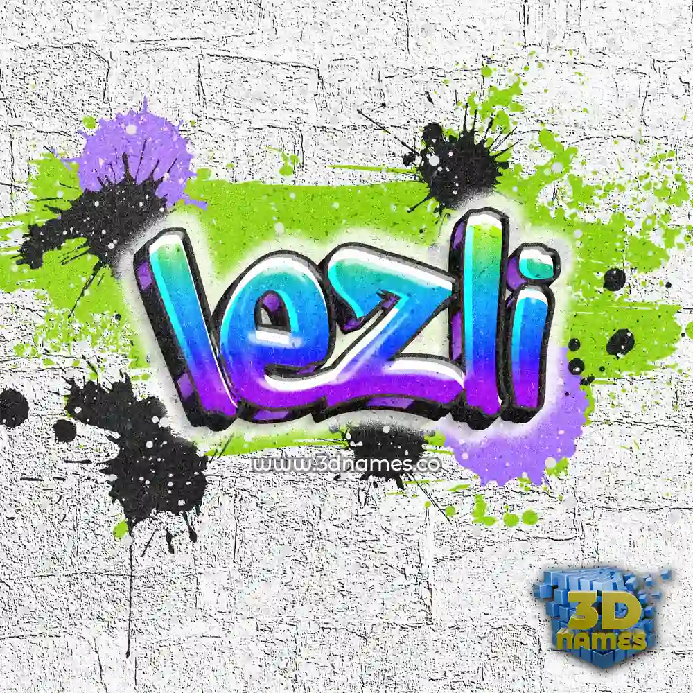 lezli in Graffiti Grunge style - 3D name wallpaper