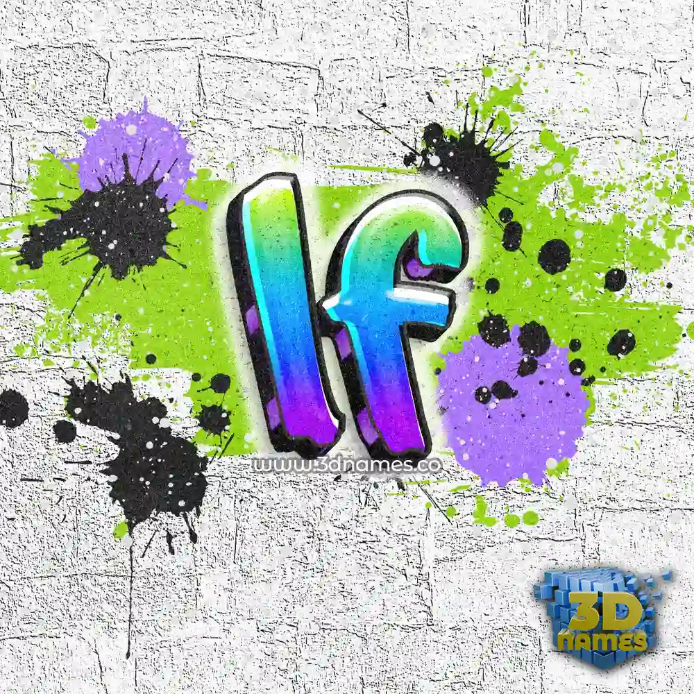 lf in Graffiti Grunge style - 3D name wallpaper
