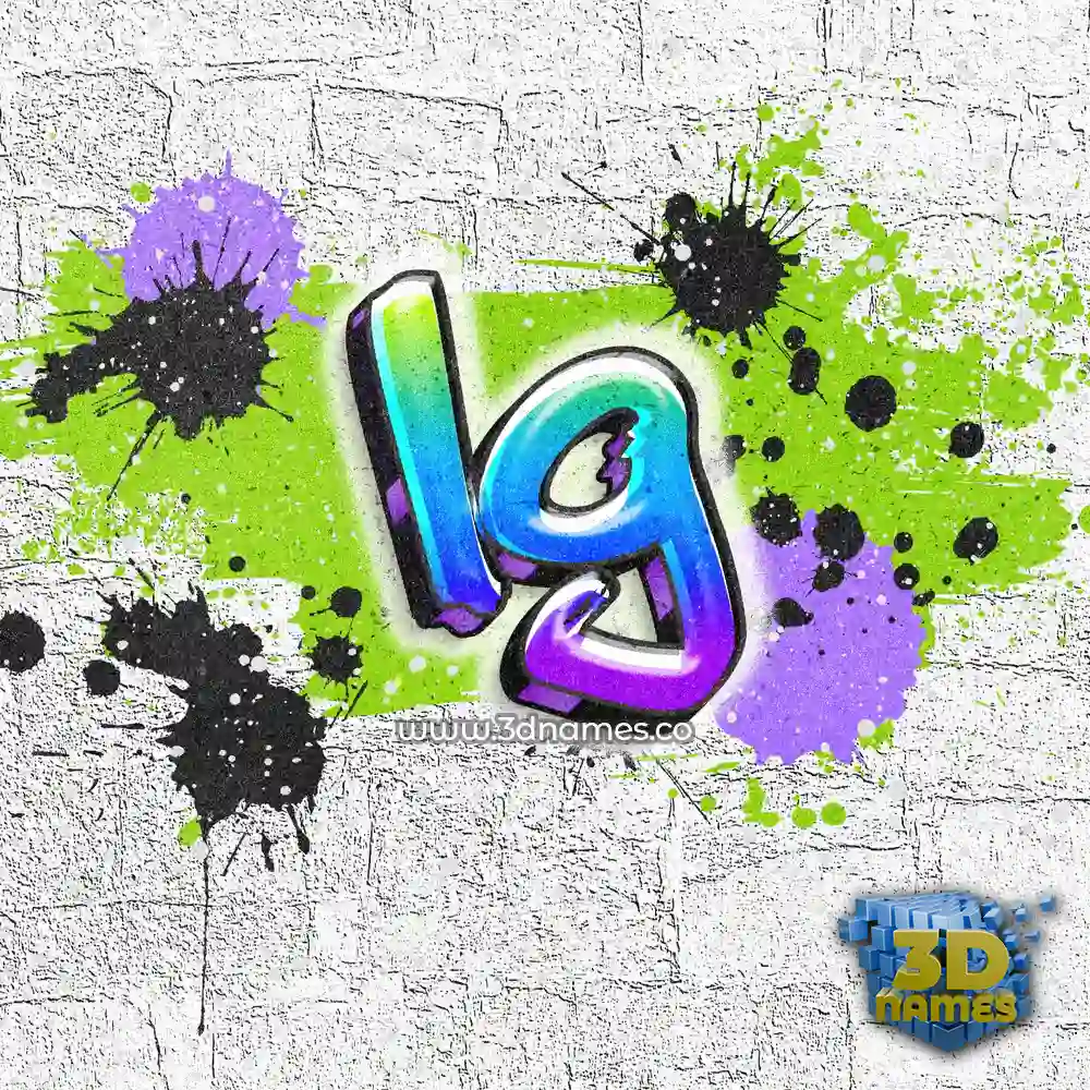 lg in Graffiti Grunge style - 3D name wallpaper