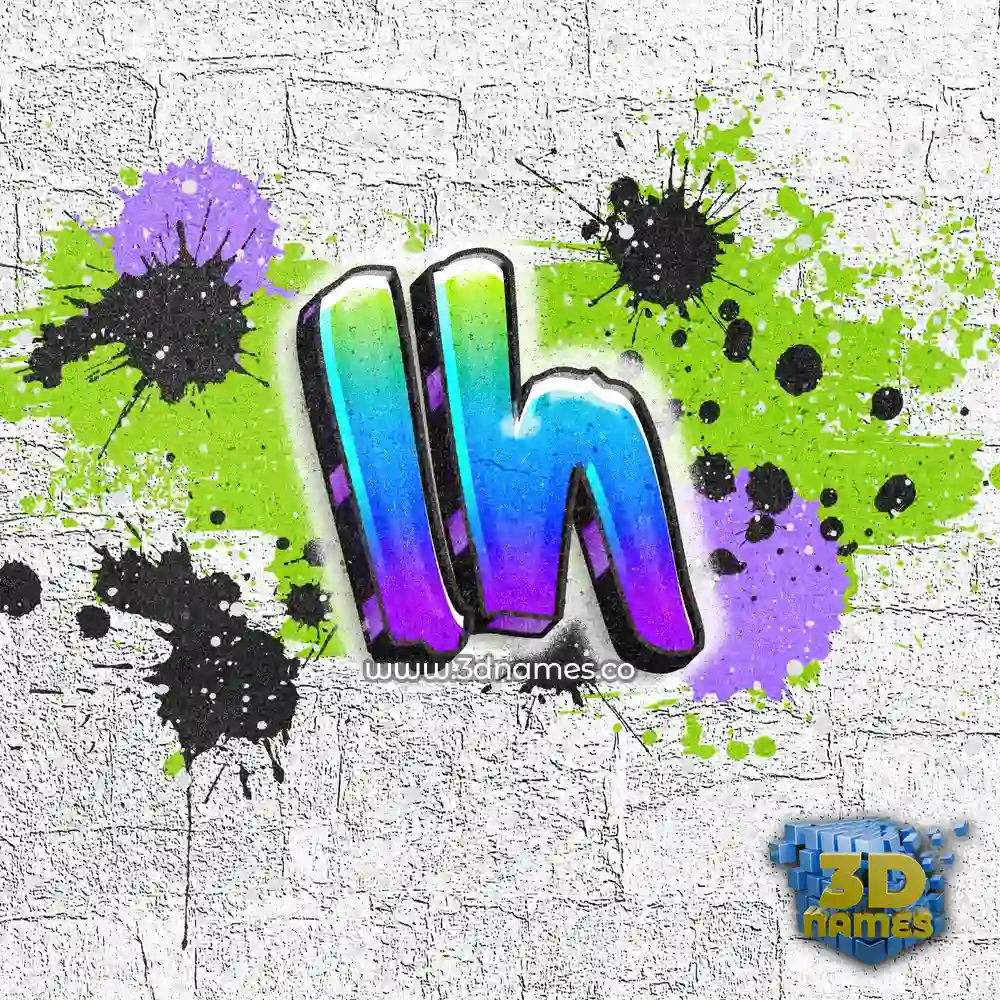 lh in Graffiti Grunge style - 3D name wallpaper