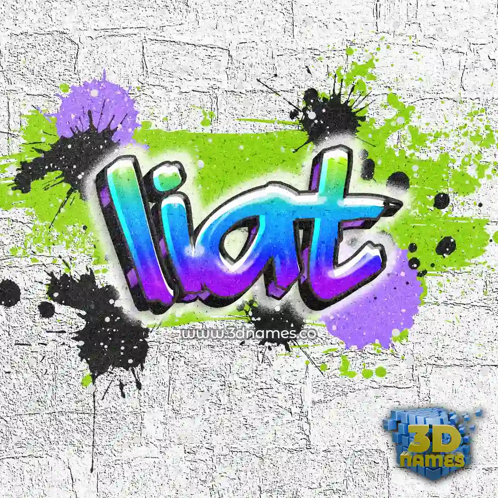 liat in Graffiti Grunge style - 3D name wallpaper