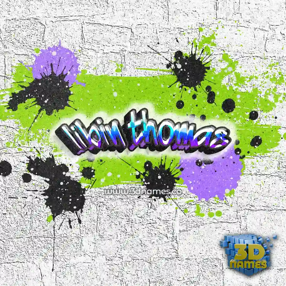 libin thomas in Graffiti Grunge style - 3D name wallpaper