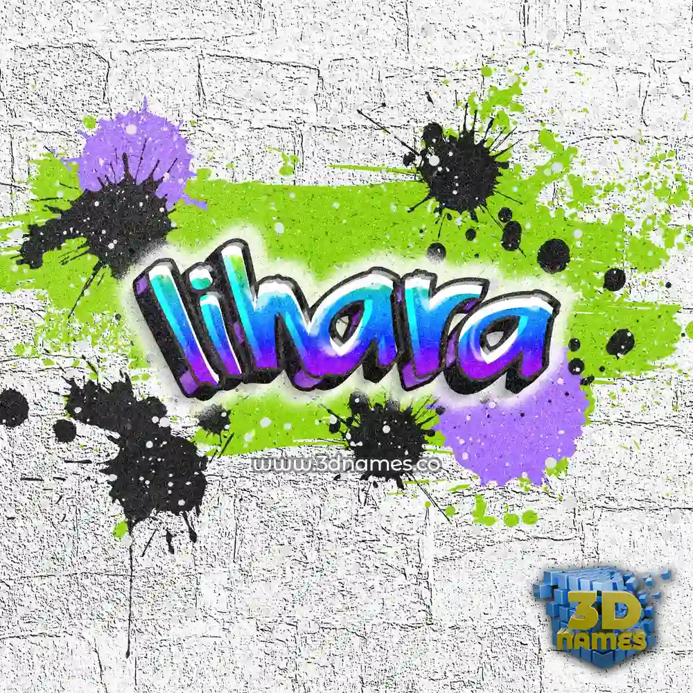 lihara in Graffiti Grunge style - 3D name wallpaper