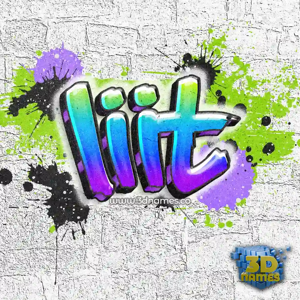 liit in Graffiti Grunge style - 3D name wallpaper