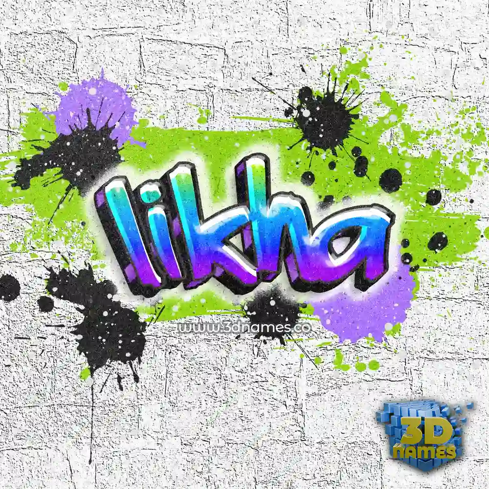 likha in Graffiti Grunge style - 3D name wallpaper