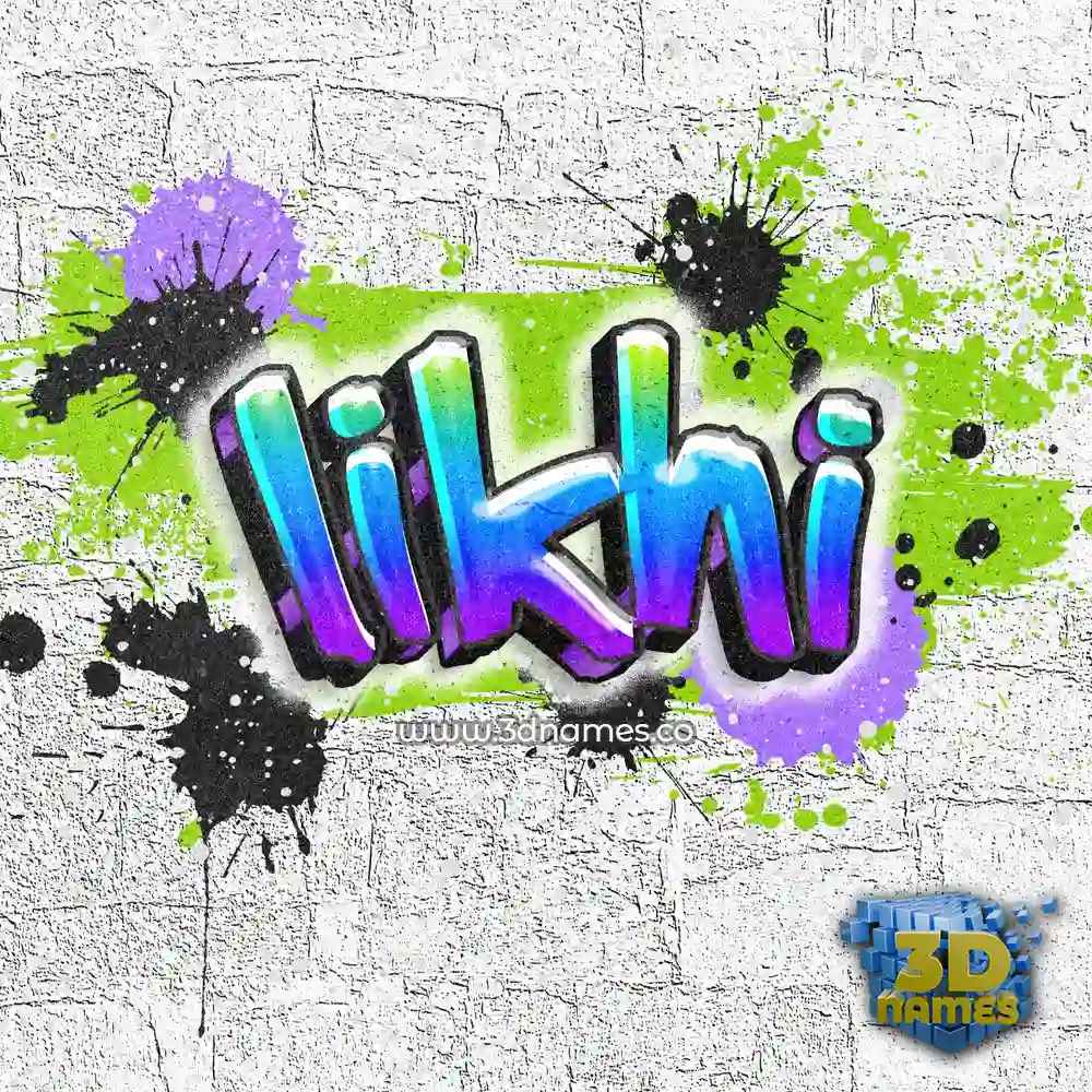 likhi in Graffiti Grunge style - 3D name wallpaper