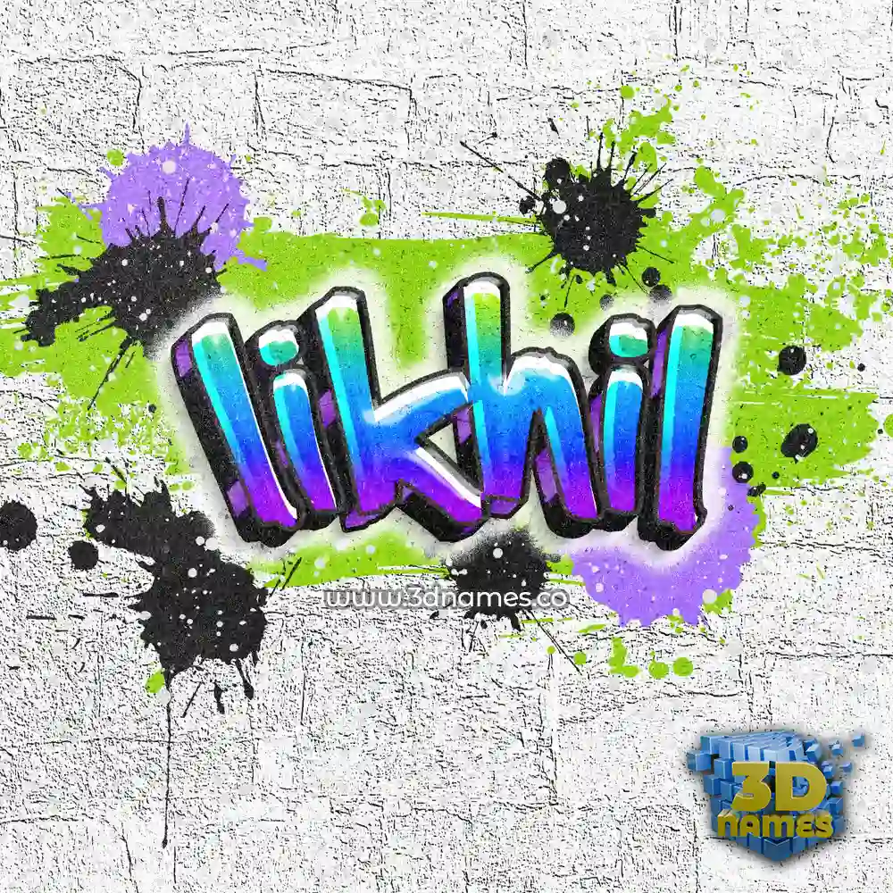likhil in Graffiti Grunge style - 3D name wallpaper