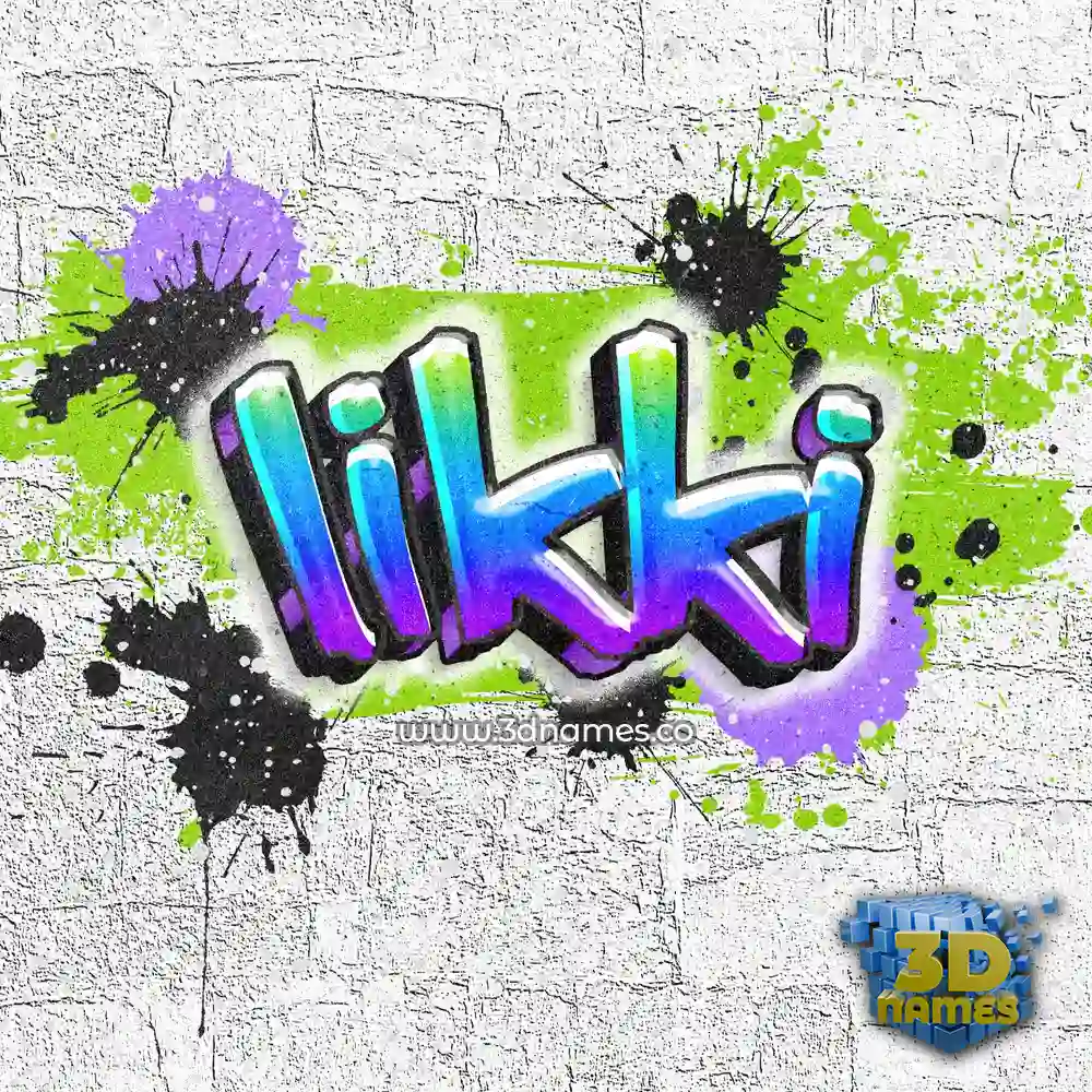 likki in Graffiti Grunge style - 3D name wallpaper