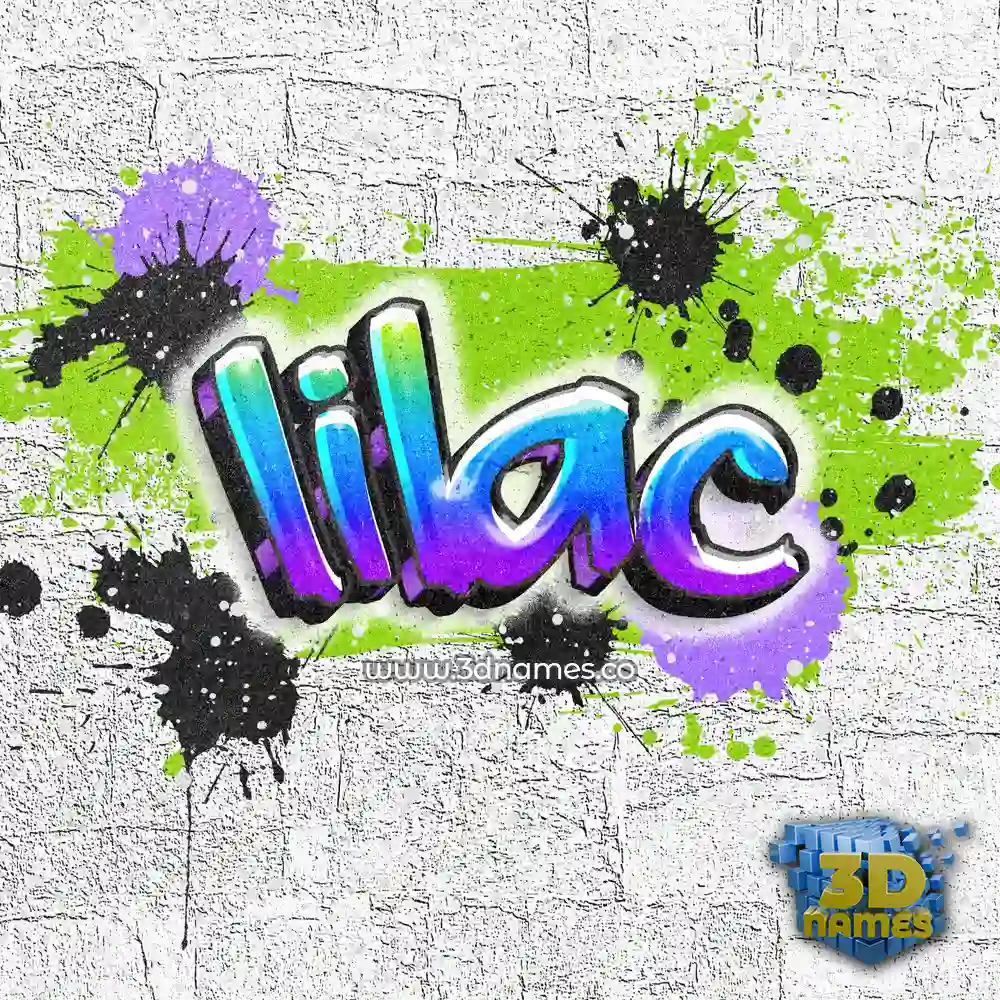 lilac in Graffiti Grunge style - 3D name wallpaper