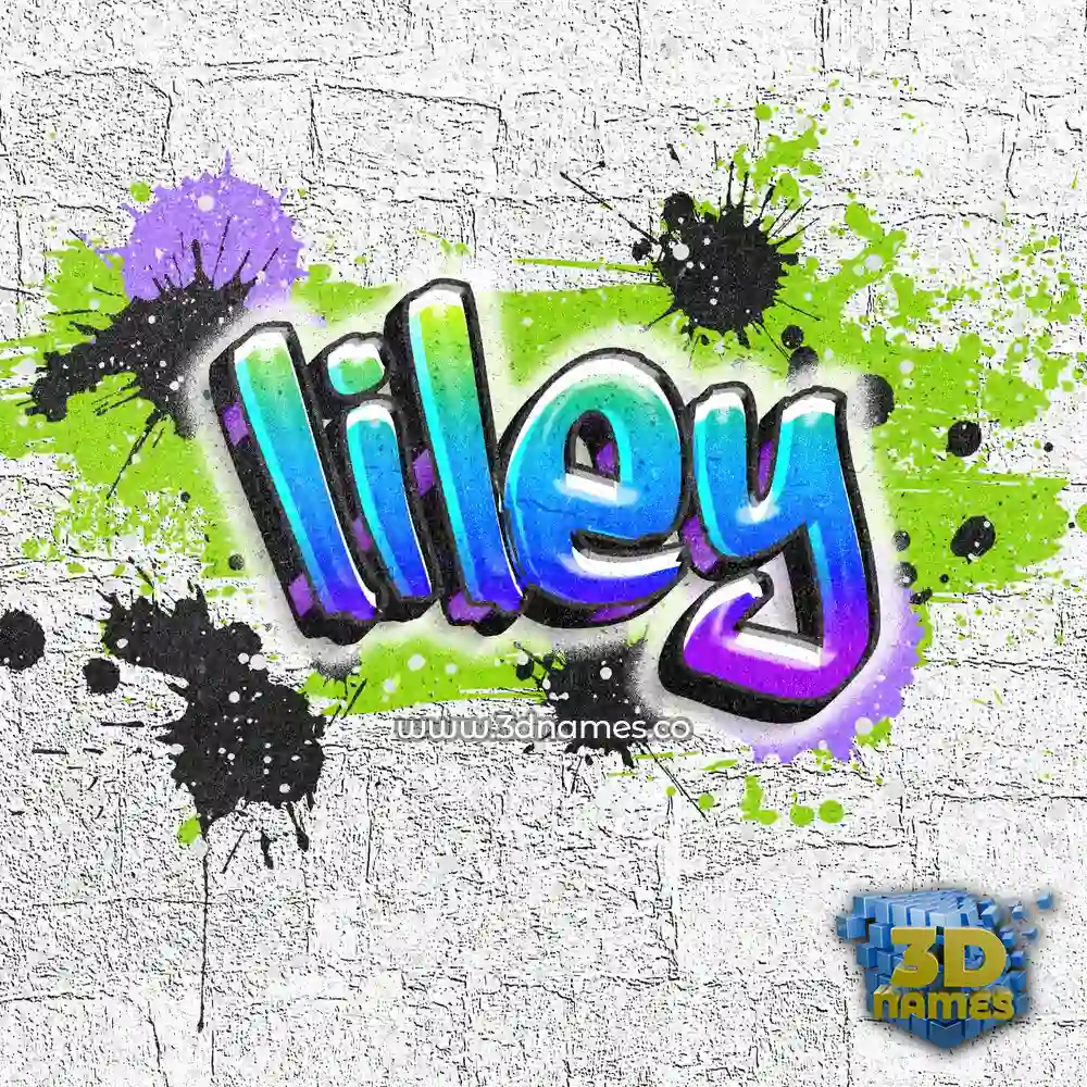 liley in Graffiti Grunge style - 3D name wallpaper