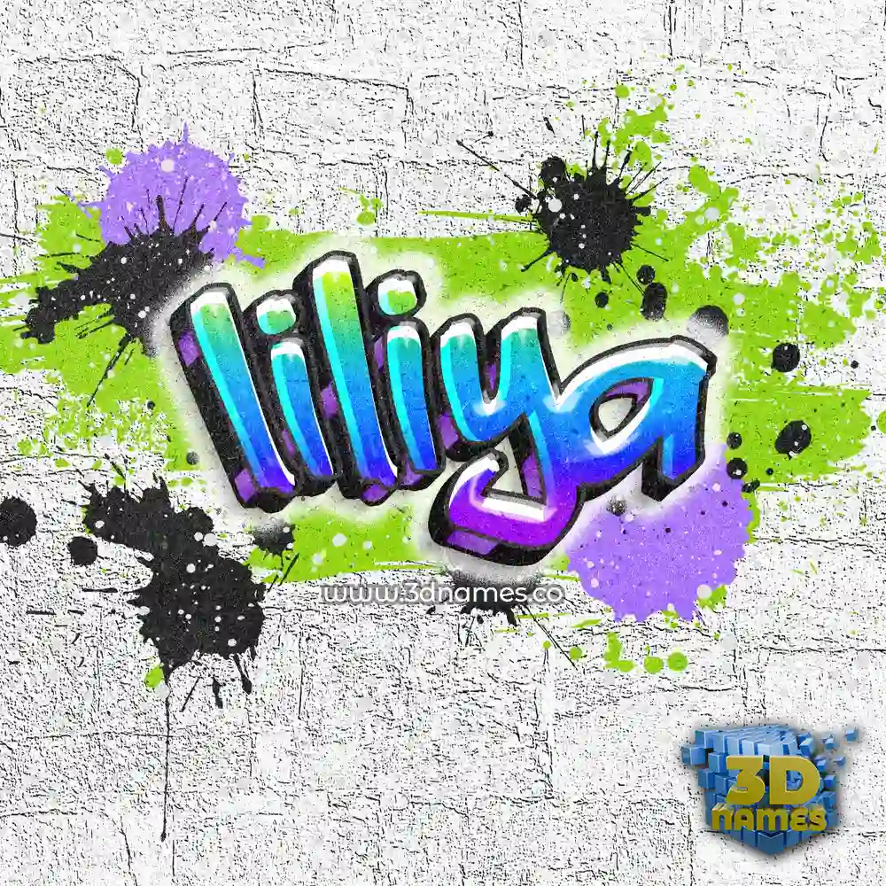 liliya in Graffiti Grunge style - 3D name wallpaper