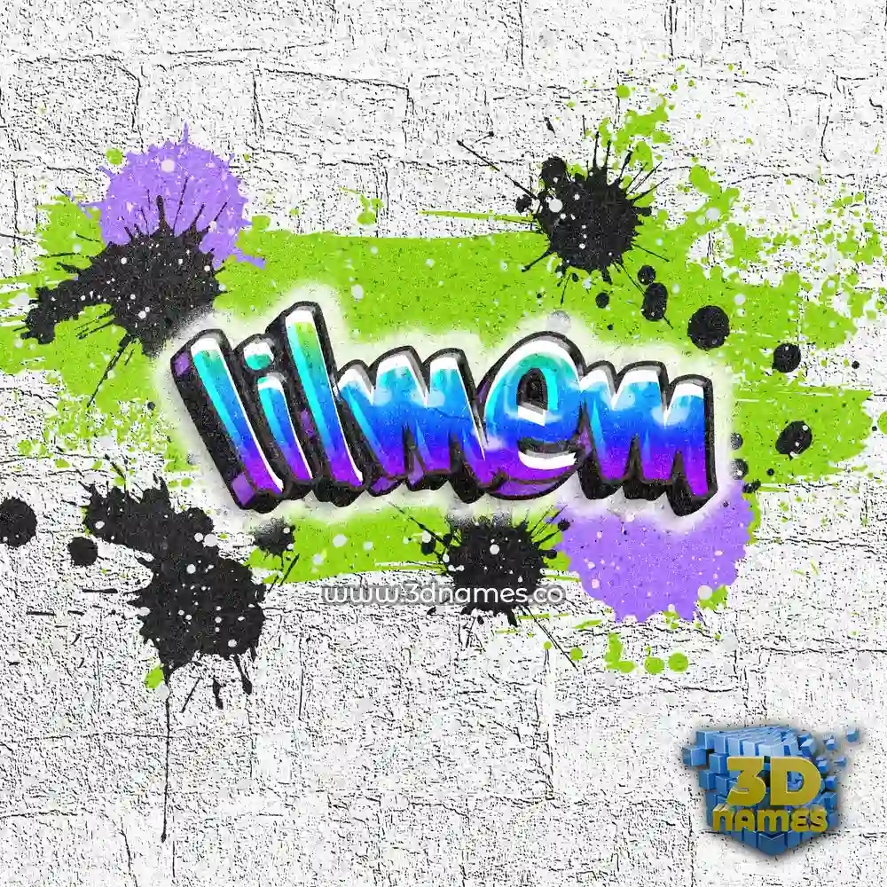 lilmem in Graffiti Grunge style - 3D name wallpaper