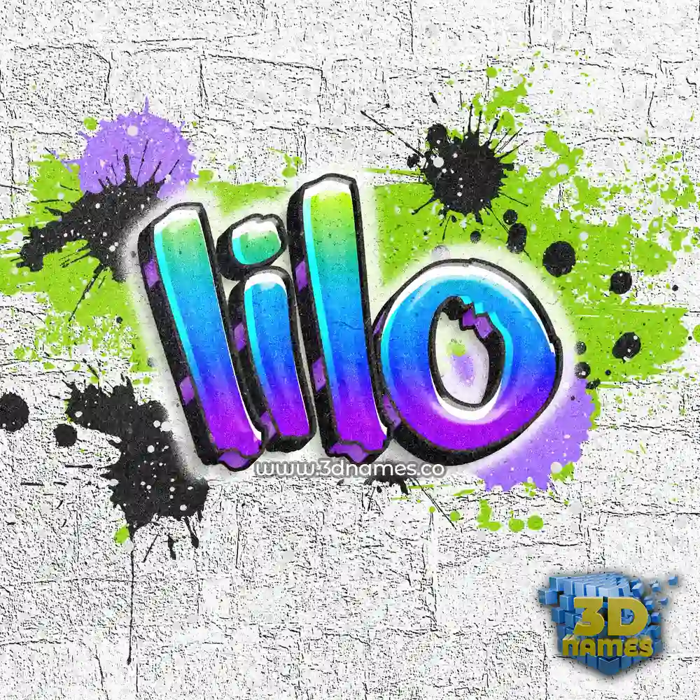 lilo in Graffiti Grunge style - 3D name wallpaper