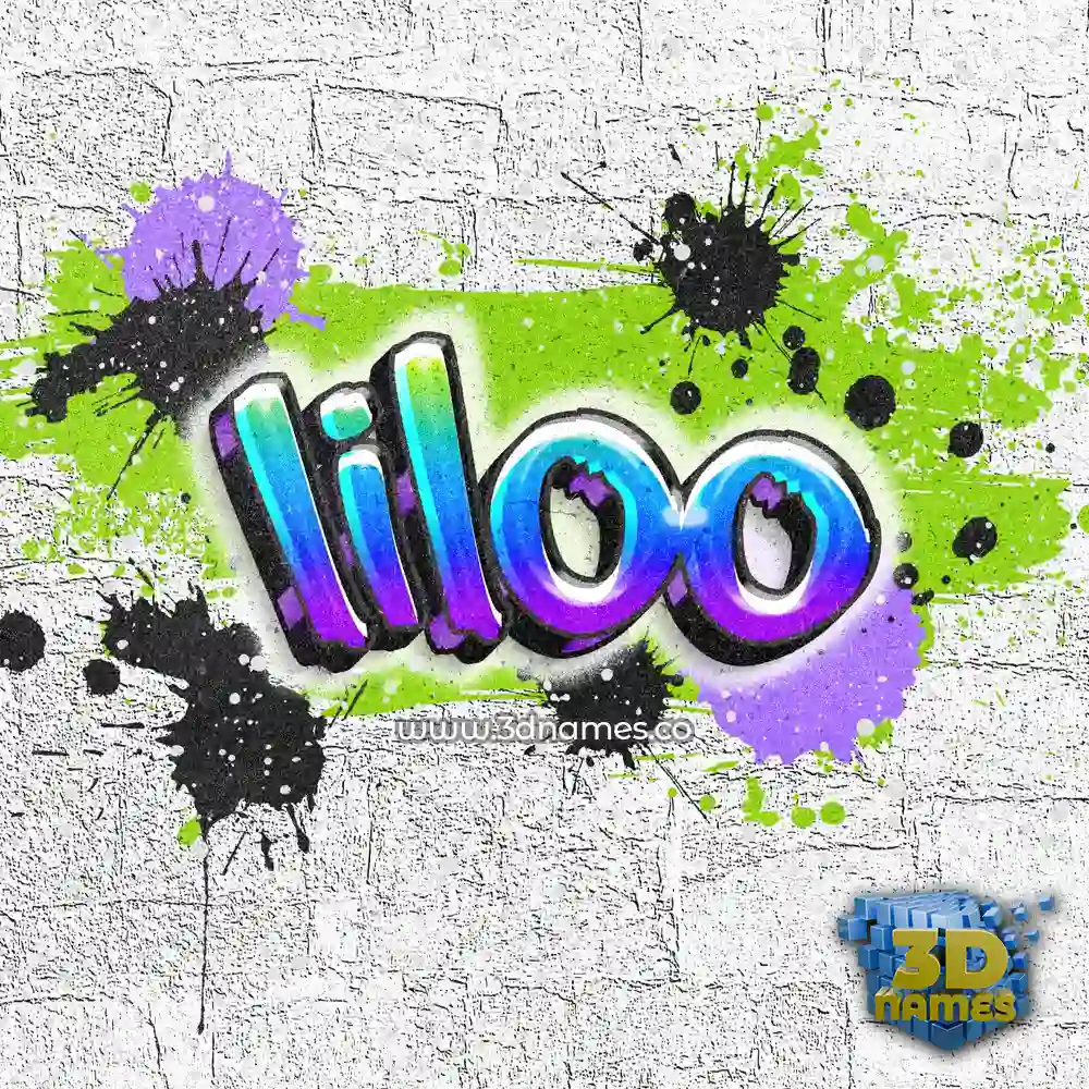 liloo in Graffiti Grunge style - 3D name wallpaper
