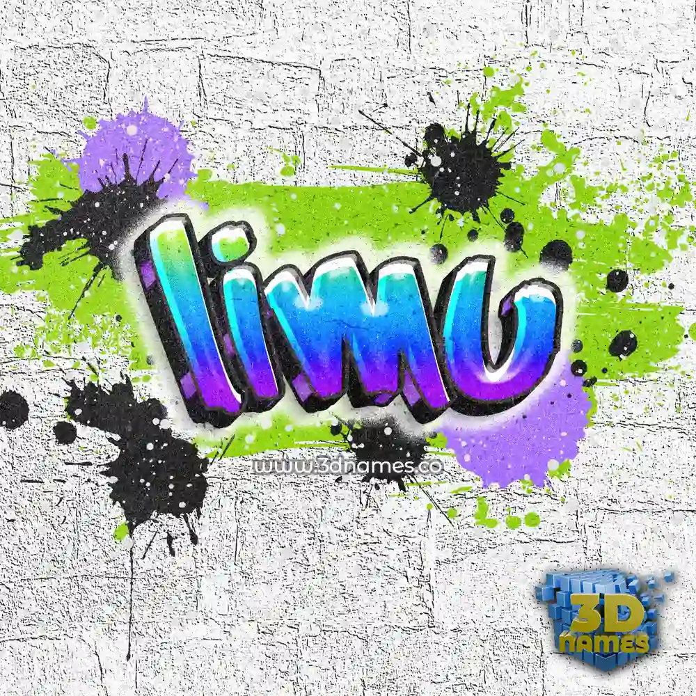limu in Graffiti Grunge style - 3D name wallpaper
