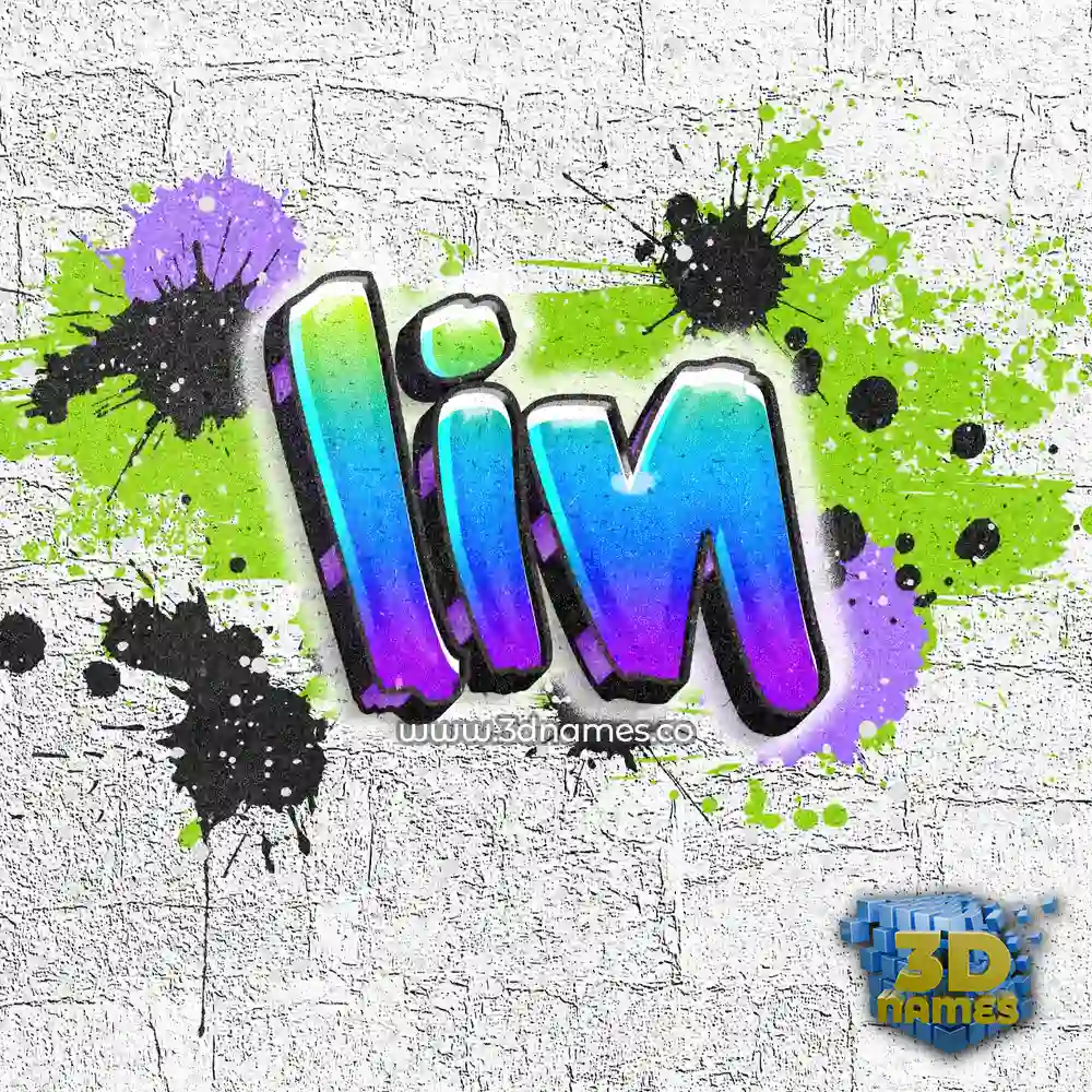 lin in Graffiti Grunge style - 3D name wallpaper