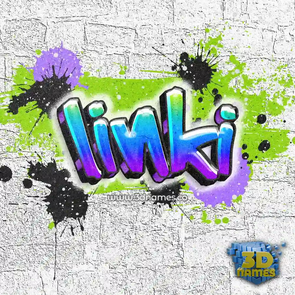 linki in Graffiti Grunge style - 3D name wallpaper